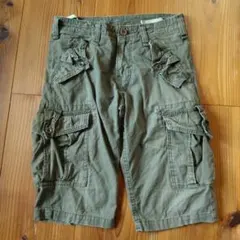メンズ　カーゴパンツ⭐ハーフパンツ　Y2K　ダメージ加工
