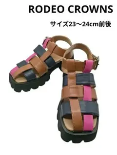 RODEO CROWNS 厚底グルカサンダル 配色サンダルのサムネイル