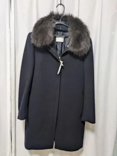 ローズティアラ 大きいサイズ カシミヤ2wayコート フォックス ビジュー