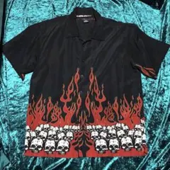 FIFTH STREET POKER SHIRTS ファイヤーパターン シャツ fifth street poker shirts シャツ 古着 - メルカリ