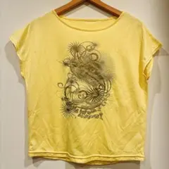 アニエスベー アンファン ロゴTシャツ イエロー 黄色 150 160 大人M