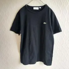✨ラコステ✨ 定番 半袖Tシャツ ワンポイント刺繍 黒 スリムフィットトップス
