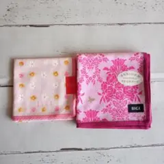 【未使用】ハンカチ 2枚セット ピンク系・花柄
