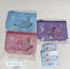 しずくちゃんクリアポーチ ガチャ うるおいちゃん ロゼちゃん 平成キャラ グッズ