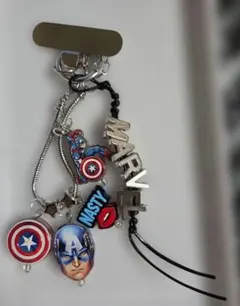 288.MARVEL キャプテン・アメリカ キーホルダー★付け替えチャーム付き