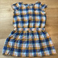DOUBLE.B チェック柄 半袖ワンピース　size120cmのサムネイル