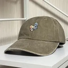 メンズキャップ　ベージュ　HIPHOP ストリート　古着　ビンテージ　アメカジ