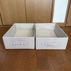【美品】ニトリ 吊り収納 収納ボックス（中型サイズ）2点セットのサムネイル