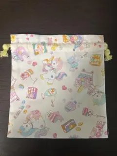 ハンドメイド コップ袋 巾着袋 マチあり 裏地なし