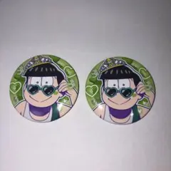 おそ松さん ハート型ホログラム缶バッチ ジャージメイド チョロ松
