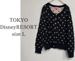 東京ディズニーリゾート ミッキーマウス総柄カーディガン Lサイズ