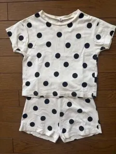 水玉模様 上下セット 100cmのサムネイル