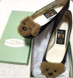 MIHAMA 元町 パンプス 犬モチーフ フラットシューズのサムネイル