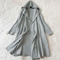 one way ワンウェイ フード付きロングカーディガン トッパー羽織り 春秋冬