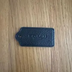 COACH 黒レザー タグ