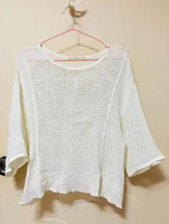 JUST COLLECTION メッシュホワイトTシャツ