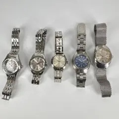 【全部稼働品】SEIKO/CITIZEN 自動/手巻レディース腕時計5本まとめ