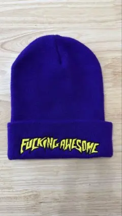 新品 FUCKING AWESOME 紫 ニット帽のサムネイル