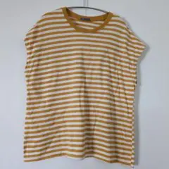 reca レカ フレンチスリーブ ボーダー 半袖Tシャツ カットソー マスタードのサムネイル