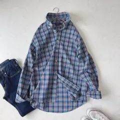 【美品 大きなサイズ 】ポロラルフローレン マドラスチェック BDシャツ 長袖のサムネイル