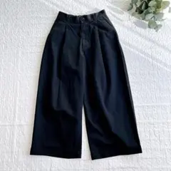 GRANDMA MAMA DAUGHTER ワイドタックパンツ 0 ブラック