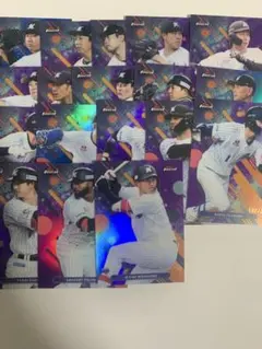 topps finest ロッテ　シリアル　18枚