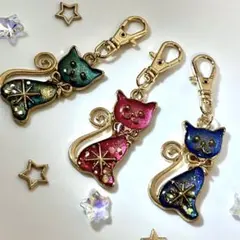 宇宙猫のチャーム3個セット★期間限定価格