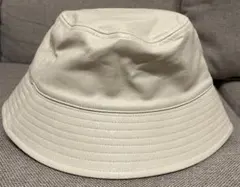 ニコアンド　 レザーバケットハット　アイボリー