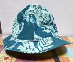 【montbell】バケットハット/キャップ/総柄/ナイロン/ロゴ/ビッグ/美品