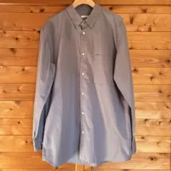 +J 長袖シャツ Lサイズ 胸ポケット付き グレー UNIQLO