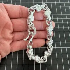 ハーレーダビットソン　スカルブレスレット　ヴィンテージ　シルバー925