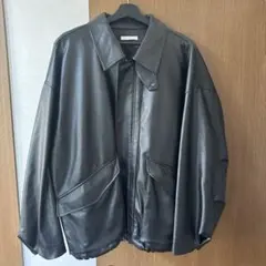 【2WAY】WYM LIDNM フェイクレザー ブルゾン ブラック Lサイズ