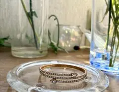 スワロフスキー バングル TWISTY DROP ピンクゴールド クリスタル