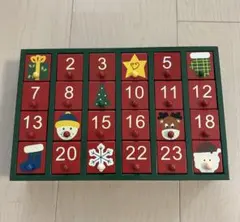クリスマス アドベントカレンダー ウッドボックス　平成レトロ　サンタ　トナカイのサムネイル