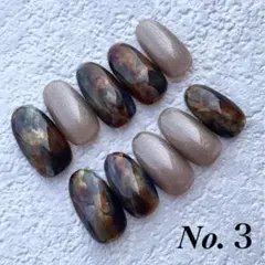 No.3 マーブルニュアンスネイルチップ　＊オーダーサイズ・カラー変更可能＊