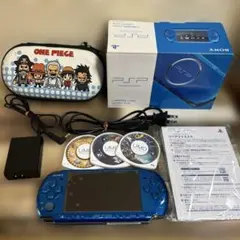 SONY PSP 3000 バイブラントブルー プレステ　ワンピースケース