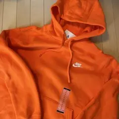Nike オレンジ フード付きパーカー