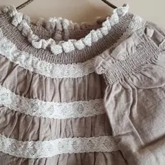 新品　SM2☆スタンドフリルレースブラウス