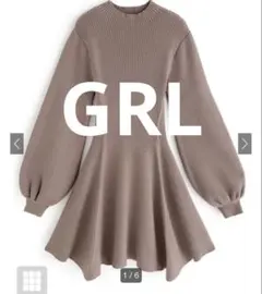 GRL ニットフレアミニワンピース dr604 M グレイル ピンク 販売終了品