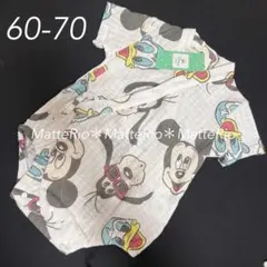 新品【ミッキーフレンズ×60cm-70cm】Disney 甚平 ロンパース