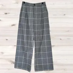 B2620 Vintage カジュアルパンツ ズボン チェック 総柄