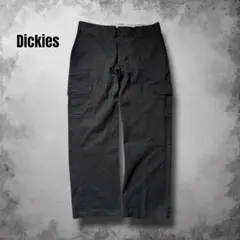 Dickies y2k黒フェード ワイドカーゴパンツ リアルワーク W34