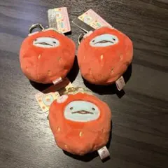 すみっコぐらし　とかげ　太宰府店限定　あまおういちご　ぬいぐるみキーホルダー 3