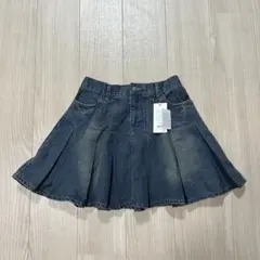 【新品未使用】モノマート デニム プリーツスカート