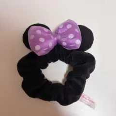 ディズニー ミニーマウス リボン ドット シュシュ ヘアゴム