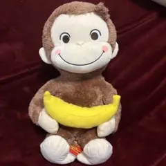 【圧縮なしで発送！】おさるのジョージ　赤いほっぺ　Lぬいぐるみ　バナナ