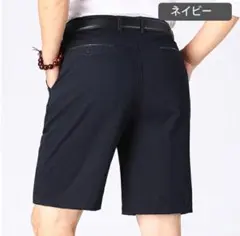 ショートパンツ メンズ ハーフパンツ 夏服 短パン ゴルフ 36 ネイビー