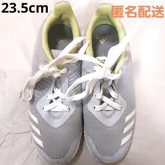 【匿名配送】アディダス　グレー/ライム 23.5cm スニーカー