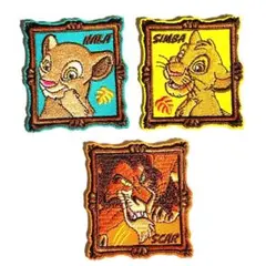 ディズニー ライオンキング 刺繍ステッカー 3장 세트