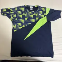 YONEX バドミントン ゲームシャツ グリーンネイビー 柄付き
